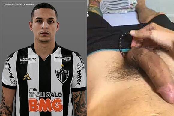 Jogador Guilherme Arana nu e se masturbando